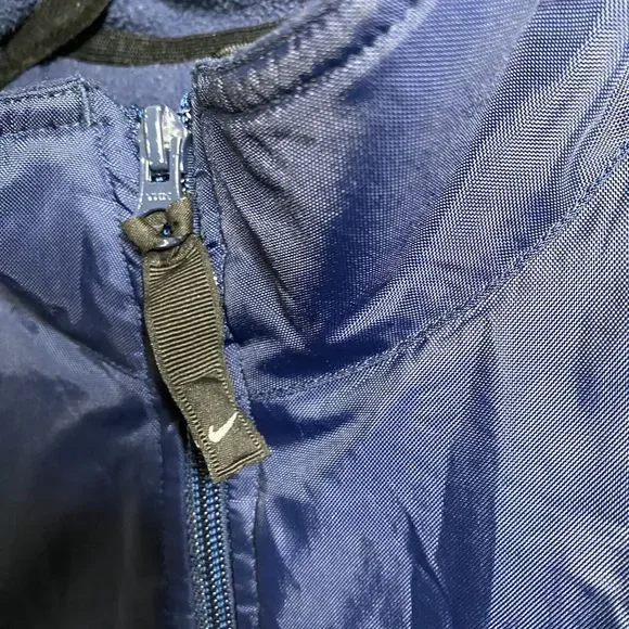 Vintage Y2K NIKE Fleece Lined Full Zip Jacket Mens Medium Shacket Cyber - Picture 3 of 16